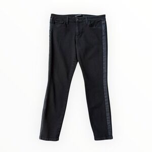 JOES JEANS Mali Black Tuxedo Skinny Jeans Side Stripe Size‎ 12 31